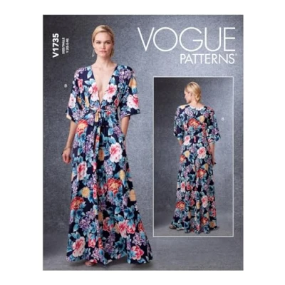 Imagen de Vogue Patterns V1735ZZ Vestido DE Misses, Patrones, Blanco, ZZ (L XL XXL)