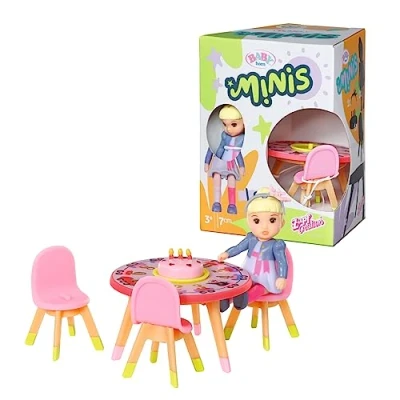 Imagen de BABY born Minis Feliz Cumpleaños Lea 906170, Muñeca de 7 cm con accesorios exclusivos y cuerpo móvil para un juego realista, Adecuada niños a partir 3 años