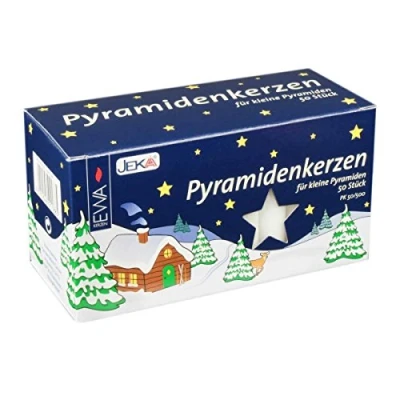Imagen de Sigro Großhendel 50 Piezas pirámide Velas, 14 x 74 mm, Color Blanco