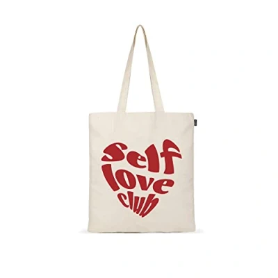 Imagen de Eco Right Borsa Stoffa Shopper, cotone tote Bag, Donna, Tracolla e tela con manici stampa, shopper riutilizzabile ecocompatibile lavabile