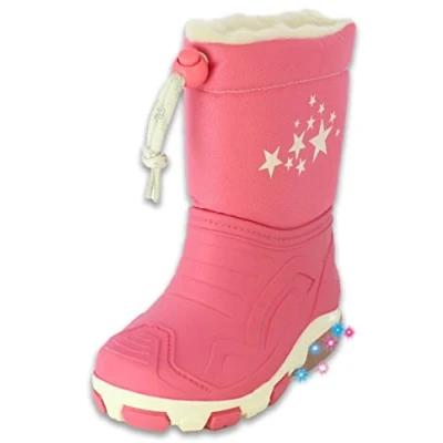 Imagen de Beck Blinking Stars Rain Boot Botas de lluvia para niña, rosa, 28/29 EU