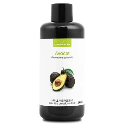 Imagen de AGUACATE 200 mL Aceite Vegetal Orgánico 100% Puro, Natural, Virgen y Certificado AB Botella en Vidrio