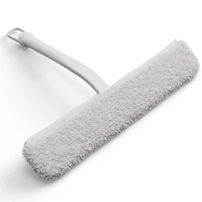 Imagen de Gütewerk Rasqueta Limpiacristales y Trapo 2 en 1, Limpia Mamparas Ducha Cristal, Limpiador Mampara 28cm para Limpiar Cristales Coches, Silicona,
