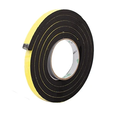 Imagen de sourcing map Burlete Autoadhesiva, Cinta Aislante Espuma de Una Cara 15mm Ancho 10mm Grosor 2 Metros Longitud, Puerta Ventana Antiruido Resistente a los Golpes, Paquete 1