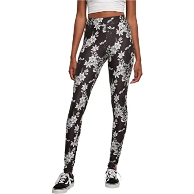 Imagen de Urban Classics SOFT AOP Leggings, Mujer, Talla: XL, Blackflower