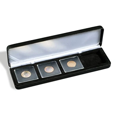 Imagen de Leuchtturm 339265 Estuche para Monedas NOBILE Compartimento Cuadrado 4X de cápsula QUADRUM Negro