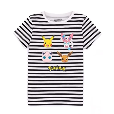Imagen de Pokémon Camiseta Chicas Rayas Pikachu eevee Sylveon Personaje Top 13 14 años