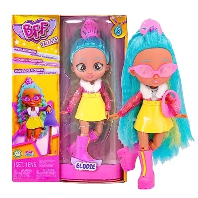 Imagen de BFF BY BEBÉS LLORONES Elodie Coleccionable Muñeca Fashion con Pelo Largo, Ropa de Tela y 9 Accesorios Regalo optimo para NIÑOS NIÑAS +5 Años