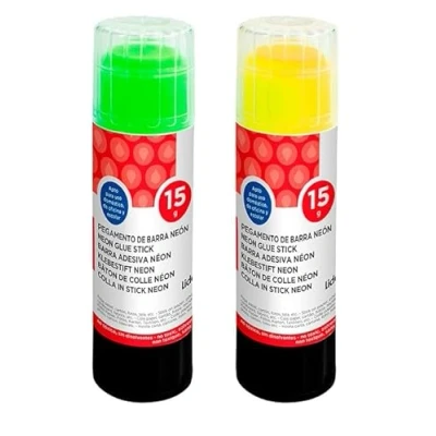 Imagen de Pegamento liderpapel en barra 15 gr color neon unidad