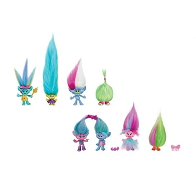 Imagen de Trolls Pack de 4 muñecos, Multicolor (Hasbro B6557EU40)