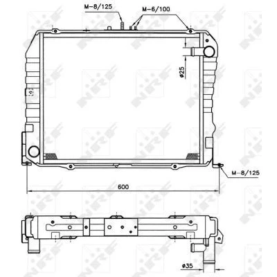 Imagen de NRF 513962 Radiador, refrigeración del motor Aluminio 505 398 32 Aletas soldadas TOYOTA: HIACE 4 Kasten, 3 Kasten