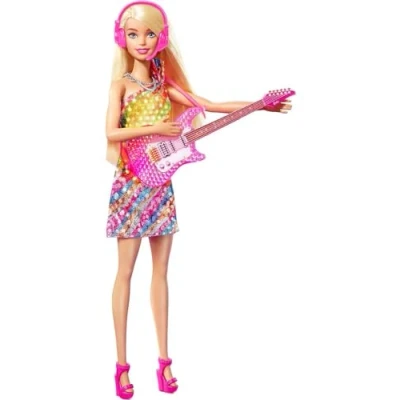 Imagen de Barbie Grandes sueños en la Gran Ciudad Muñeca Malibú Cantante con Guitarra y Accesorios de Juguete (Mattel GYJ21)