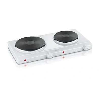 Imagen de Severin DK 1042 Hornillo de Mesa Doble, 2500 W, Metal, Blanco