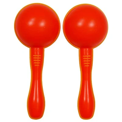 Imagen de A Star Plastic Maracas Red Pair 16cm Shaker Sonajero, Instrumento de ritmo percusión