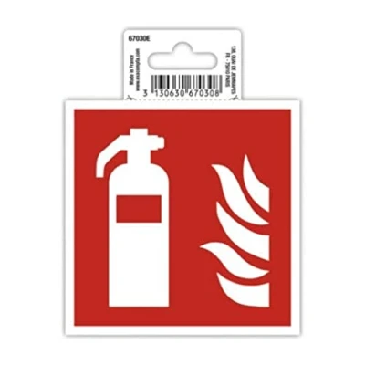 Imagen de Exacompta Letrero autoadhesivo para extintor de incendios, 10 cm tamaño, señalización esencial empresas, negocios y necesidades comerciales