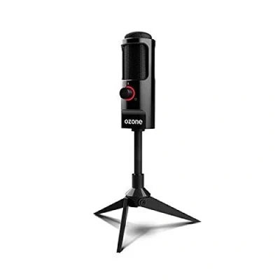 Imagen de Microfono Gaming Ozone REC X50 Streaming Condensador Electrodo, Sonido Omni Bidireccional, Iluminación LED, Soporte Estable, USB, Negro