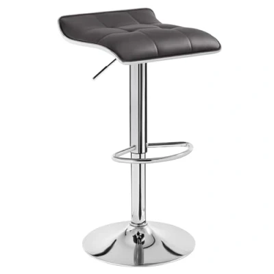 Imagen de WOLTU 1X Taburetes de Bar Cuero Sintético Alto Cocina Regulable en Altura Giratorio Sillas Tapizada Taburete Trabajo Gris BH28gr 1