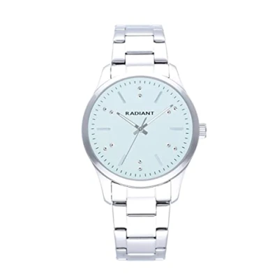 Imagen de Radiant Colección Saona Reloj analógico de Cuarzo. Pulsera para Mujer. Brazalete con Esfera Plateada y Correa Acero Inoxidable. Tamaño 36mm. 3ATM.