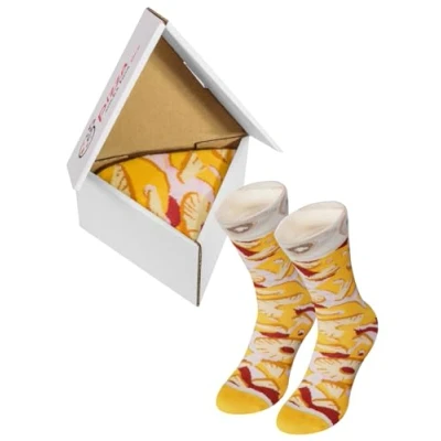 Imagen de Rainbow Socks Pizza Box Slice Hawaiana Mujer Hombre Calcetines Novelty Regalo Para Los Amantes de La y Cocina Italiana 1 par Tamaño 36 40
