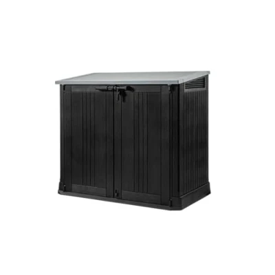 Imagen de Keter Sio Nova Cobertizo de jardín Exterior, Capacidad 880L, Color Gris, 132 x 71,5 113,5 cm