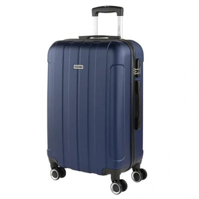 Imagen de ITACA Maleta Mediana con 4 Ruedas Giratorias para Viajes Largos Tipo Trolley Ideal como Maletas de Viaje Grandes 23 Kilos y Resistentes, Marino