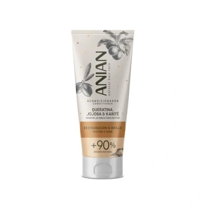Imagen de ANIAN Acondicionador Queratina, Jojoba y Karité, 250 ml, para Pelo Dañado Encrespado, Restauración Brillo, Restaura el Cabello Apagado sin Nutre Suaviza, Controla Frizz