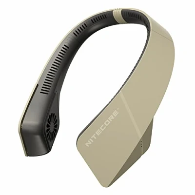 Imagen de Nitecore NEF20 Ventilador de cuello portátil sin aspas, manos libres, circulación aire 360, motor escobillas, batería 4000 mAh