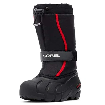 Imagen de Sorel Flurry Boot, Botas de Nieve, Unisex niños, Black/Bright Red 2023, 26 EU