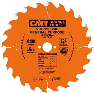Imagen de CMT Orange Tools 291.190.24E Sierra circular 190x2.6x16 z 24 atb 20 grados