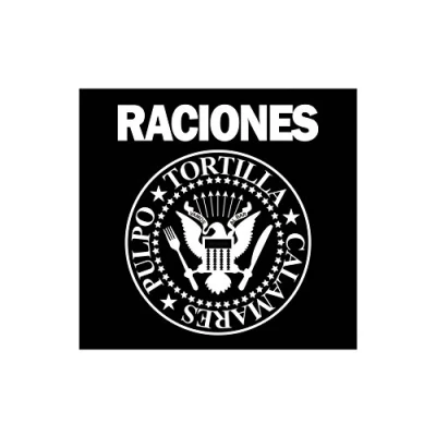 Imagen de BC Corona ADH06406 Pegatina RACIONES 7,4 x 7 cm Graciosa Vinilo Decorativa Coche, Blanco