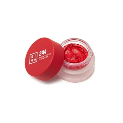 Imagen de 3INA MAKEUP The 24H Cream Eyeshadow 244 Sombra de Ojos Rojo Duración en Crema &amp; Waterproof Acabado Mate Brillante Metálico Vegan Cruelty Free