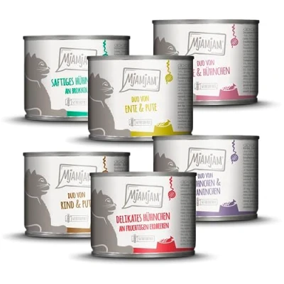 Imagen de MjAMjAM Comida húmeda Premium para Gatos Paquete Mixto 6 tu Gato, Pack de (6 x 200 g), sin Cereales con Extra Carne