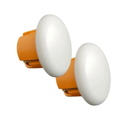 Imagen de tapa de pared hueca, caja derivación blanca, cubierta, conexión, distribución, enchufe, roseta, cubierta ciega ultraplana, altura 1,5 cm
