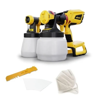 Imagen de WAGNER pulverizador de batería W 600 FLEXiO 18 V (la y el Cargador no se Incluyen en Volumen Suministro) para Pinturas plásticas/látex, Barnices esmaltes, depósito 1300 ml + 800