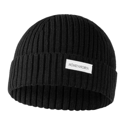 Imagen de Höhenhorn Nordföhn gorro de punto lana merino, unisex, invierno, Negro , Talla única