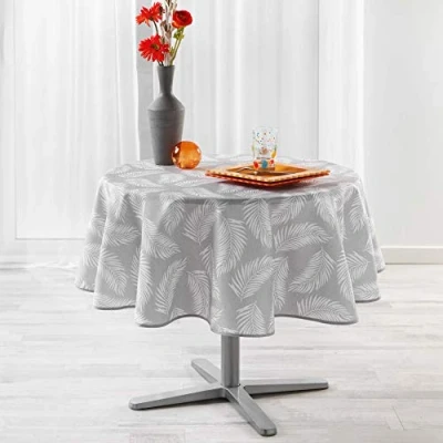 Imagen de Douceur d&#039;Intérieur LIFETTE Mantel Redondo, Poliéster, Gris, (0) 180 CM