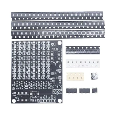 Imagen de kit de tablero práctica soldadura LED, DX TP16 64 SMD electrónico entrenamiento para principiantes