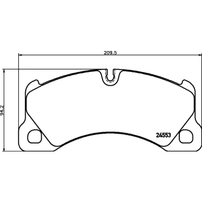 Imagen de HELLA 8DB 355 014 151 Juego de pastillas freno preparado para indicador desgaste con accesorios PORSCHE: Cayenne, Panamera, VOLKSWAGEN: Touareg I