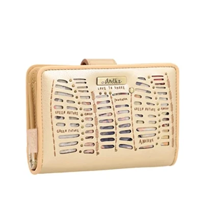 Imagen de Anekke Billetero para Mujer con Protección RFID Billetera de Polipiel Cierre Cremallera Amazonia Accesorios y Complementos 14x10x2 cm