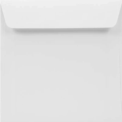 Imagen de Netuno 100 sobres cuadrados de color blanco K4 170x170 mm 120g Lessebo Smooth White solapa recta autoadhesiva sin ventana elegantes lisos para invitaciones tarjetas bodas bautizo vales