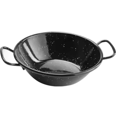 Imagen de HENDI Paellera esmaltada, modelo hondo, para cocinar y servir, apta varias fuentes de calor, excepto cocina inducción, el lavavajillas, diámetro 145x(h)40mm, chapa acero esmaltado