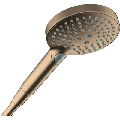 Imagen de hansgrohe 26014140 Raindance Select S 120 Alcachofa de ducha (bronce cepillado, 3 tipos chorro, incluye PowderRain)