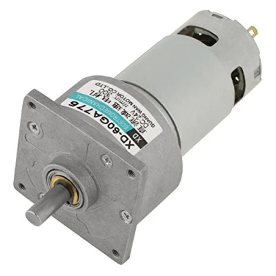 Imagen de motor de engranaje mini CC 12 V/24 V, 35 W, automatización industrial, metal velocidad ajustable, gran par CW/CCW (24 V 300 rpm)