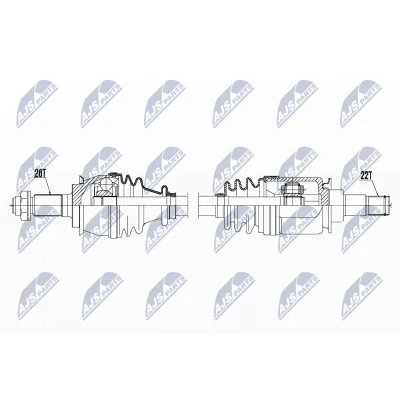 Imagen de NTY NPW BM 119 Árbol de transmisión Eje delantero, izquierda 621 Caja cambios manual MINI: Hatchback