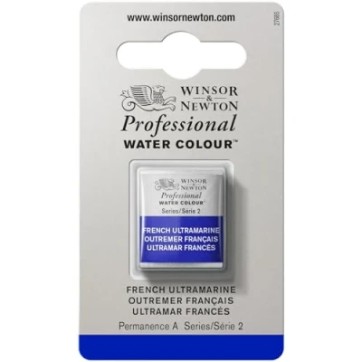 Imagen de Winsor &amp; Newton Acuarela Profesional Pintura de Acuarela, Alta Luminosidad, Resistente a la Luz, Calidad Archivo, 1/2 Godet, Color Ultramar Francès