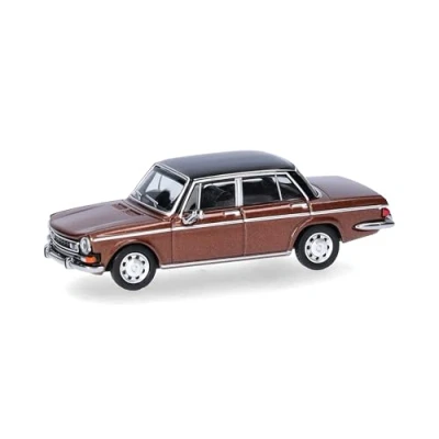 Imagen de herpa Coche Modelo Simca 1301 Special, Miniatura a Escala 1:87, Pieza de colección, Fabricado en Alemania, plástico, Color: Cobre metálico.