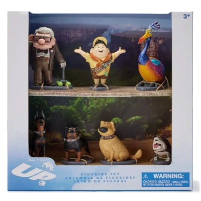 Imagen de Disney Store Official, Up (Pixar), Set de figuritas, 7 figuritas Carl Fredricksen, Ellie, Rusell, Kevin, Dug, Alfa, Beta y Gamma, a Partir 3 años