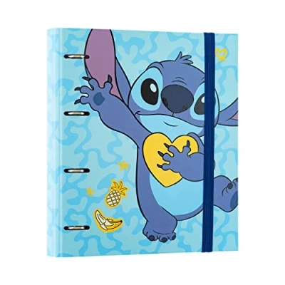 Imagen de Grupo Erik Archivador 4 anillas Disney Stitch Carpeta A4 tapa dura Material escolar y papeleria Vuelta al Cole