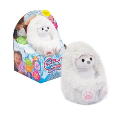 Imagen de Giochi Preziosi Curlimals Oso Polar Muy Suave con Sonidos e interacciones para niños a Partir de 3 años, Cur01200
