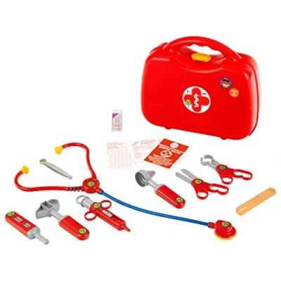 Imagen de Theo Klein 4383 Maletín de médico, médico 14 Piezas con Estetoscopio, termómetro, jeringuilla y práctica asa Transporte, Medidas 28 cm x 9.5 22 cm, Juguete para niños a Partir 3 años